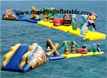 2016 hot product inflatable water sports water park jumping bed in water for sale