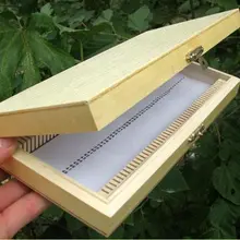 Высокое качество 50 шт. деревянный Микроскоп коробка скольжения прямоугольник держатель шкафа чехол для микроскопа слайды