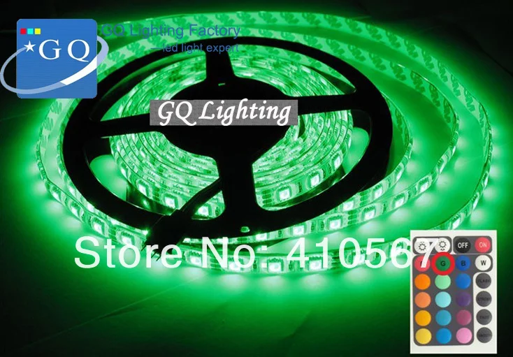 Гибкий, светодиодный rgb свет полосы 12 в 5050 SMD 300 светодиодный s/5 м 60 Светодиодный s/M водонепроницаемый + 44Key ИК пульт дистанционного управления