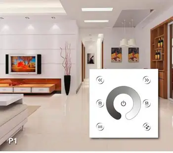 

P1 12v-24v 4 channel 86-style wall mounted single color led touch dimmer