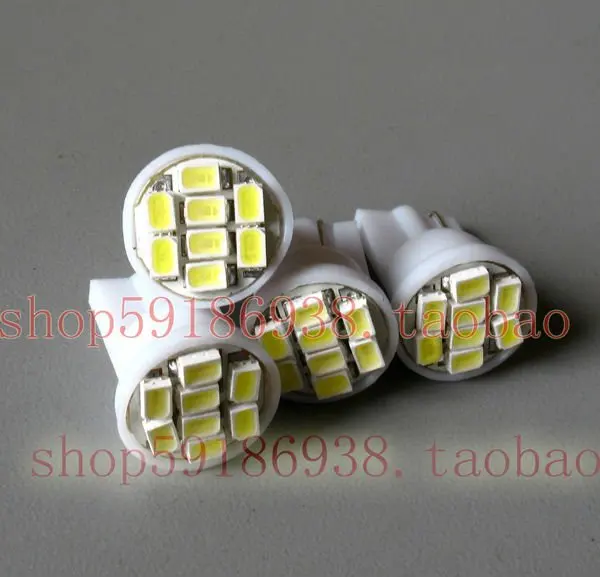 500 шт./лот белый T10 194 168 192 W5W 1206smd 8 SMD супер яркий Авто ВОДИТЬ автомобиль освещения клин