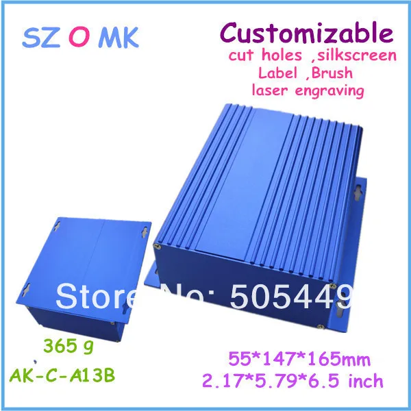 1 шт. 55*147*165 мм 2.17*5.79*6.5 inch экструдированный алюминиевый корпус diy алюминиевая коробка алюминиевый коробка проект