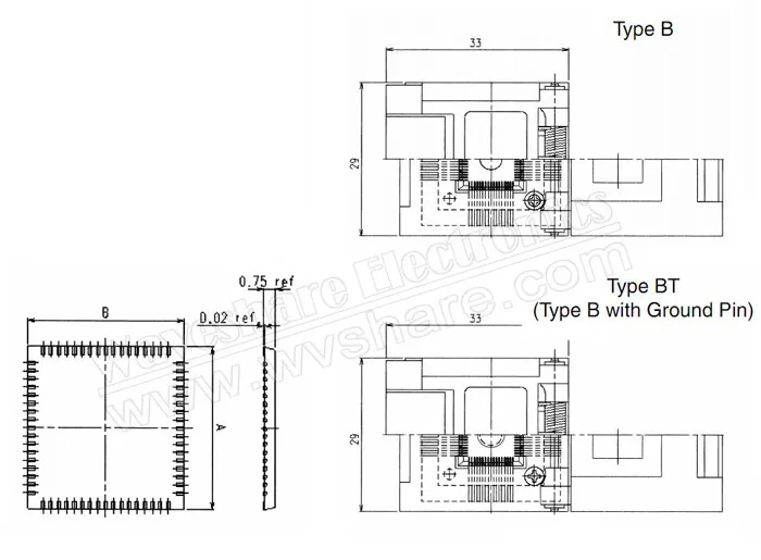 QFN56 MLP56 MLF56 QFN-56BT-0.5-01 Enplas QFN 8x8 мм 0,5 Шаг IC Тест-разъем с заземлением