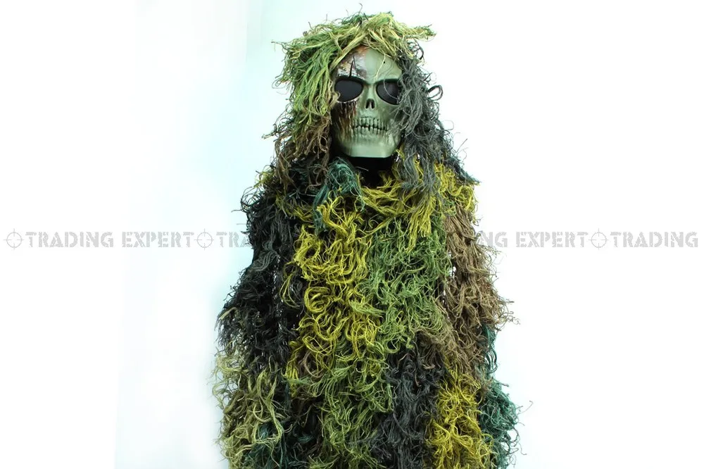 Военный Ghillie костюм Лесной Камуфляж Снайпер Ghillie костюм с нейлоновыми струнами