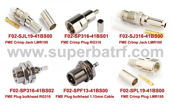 Superbat 5X радиочастотный коаксиальный fme разъем обжимной разъем для кабеля RG174, RG178, RG316, LMR100