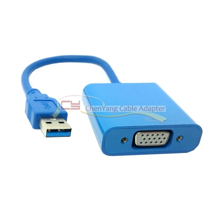 CY VGA внешняя видеокарта дисплей к USB 3,0 кабель адаптер для Win 7 8 XP