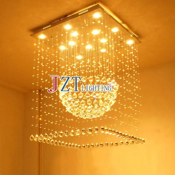 Квадратный светильник для виллы гостиницы проекта Двойной вход длина лестницы