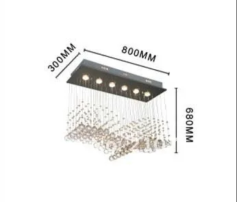 Free shipping,Modern crystal chandelier,crystal lighting,L800*W300*H680mm