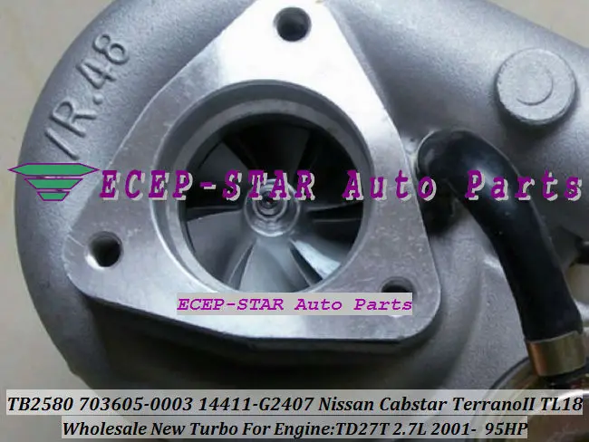 TB2580 703605-0003 14411-G2407 Nissan Cabstar Terrano II TL18 95HP TD27T 2.7L 2001- turbo turbocharger (2)
