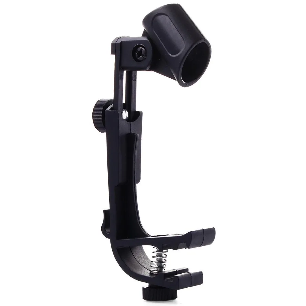 Microphone Pair Of Adjustable Stage Drum Clips Mic Rim Snare Mount Clamp Holder Groove Gear Studio Stand