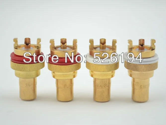 4 шт. CMC 805-2.5-CU-R чистый красный медный RCA разъем и RCA аудио гнездо