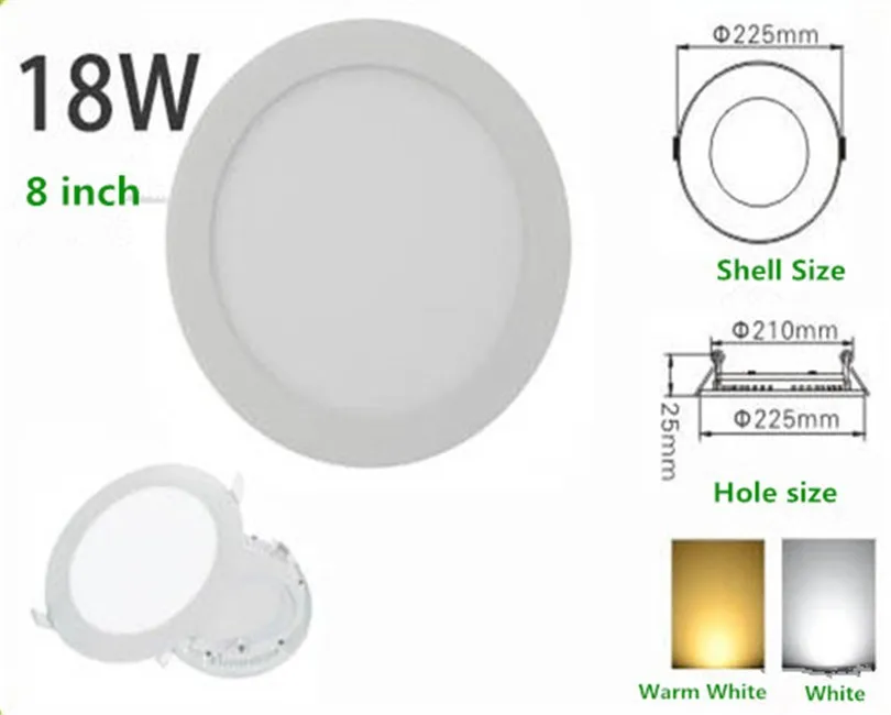 Conduziu o Painel Lote 3 w 4 6 9 12 15 18 Luzes Quente Rodada Branco Smd Levou Painéis Local Teto Iluminação 50 Pçs - Dhl 16 High Quality Luzes e Iluminação