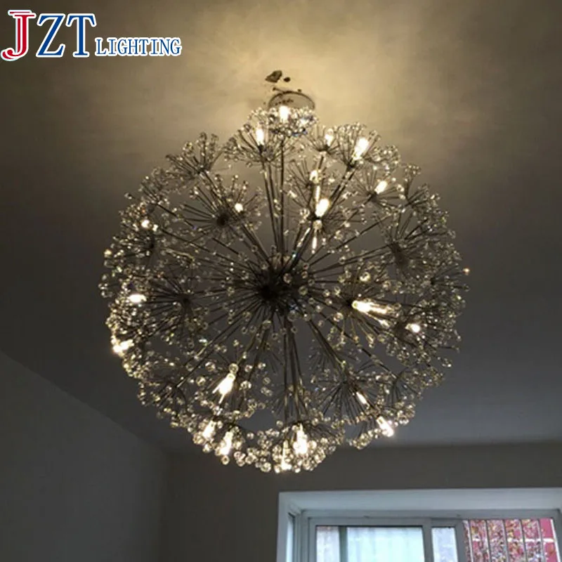 M Best Price European Style Minimalist Living Room Style Dining Hall Creative Lamp LED Dandelion Crystal Ceiling Lamp dandelion print dining mat