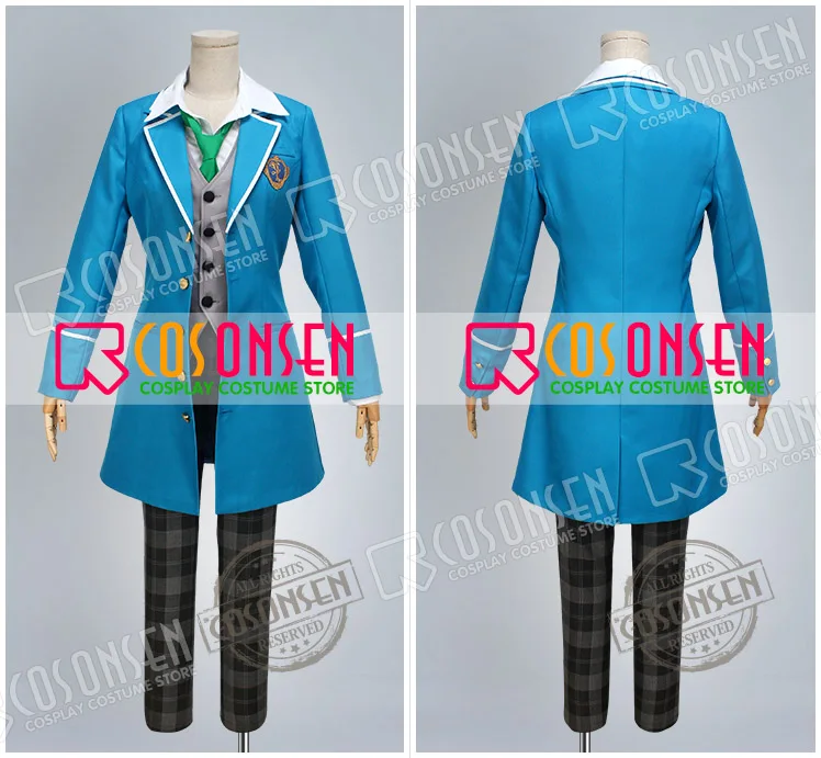 COSPLAYONSEN Ансамбль Звезд Wataru Хибики Косплей Костюм синий полный набор