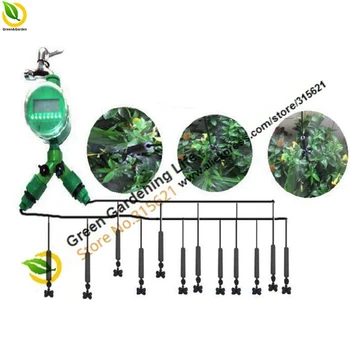 

15meters 8/11mm Hose Greenhouse Irrigation System Atomization Nozzle Suit Timer Watering System Automatic Irrigation System