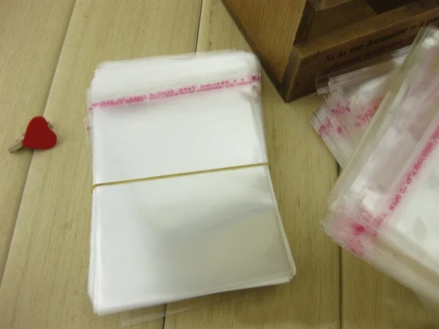 16*21 см, 200 шт х самоклеящаяся печать пластиковый пакет-прозрачный повторно закрываемый полиэтиленовый мешочек с высокой прозрачностью клеящаяся полоска герметичная упаковка
