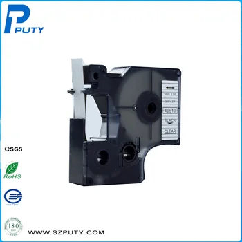 

High Quality 5pcs/lot Compatible 9mm Black on Clear DYMO D1 Tape 40910 for Dymo Label Printer