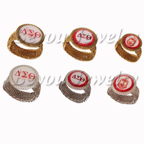 Customized Bracelet Jewelry for Delta Sigma Theta DST Sorority and Fraternity spring open style cuff bangle Jewelry