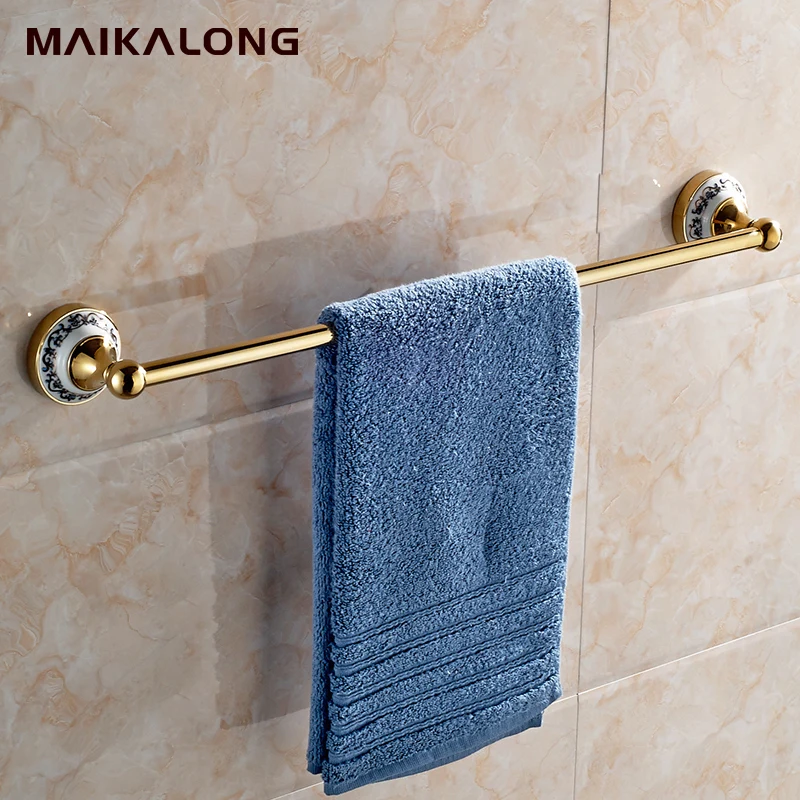 Blue&White Porcelain ceramic Chrome(60cm)Single Towel Bar,Towel Holder