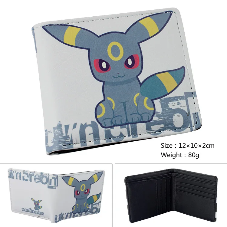 Umbreon Eevee красочный PU кошелек W-Аниме Карманный Монстр Пикачу кошелек - Цвет: Umbreon