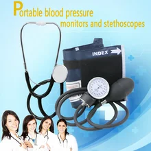 Household Upper Arm Blood Pressure Meter Cuff Stethoscope Sphygmomanometer Kit Portable Medical Measurement Health Care
