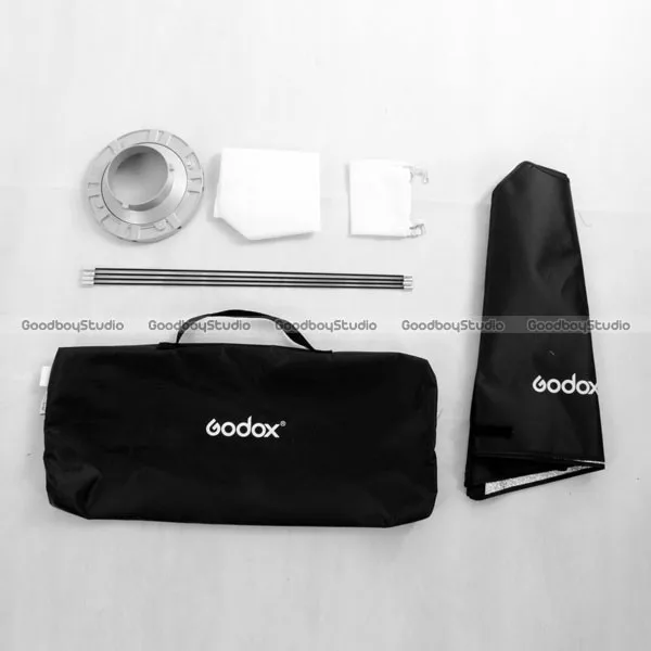 Софтбокс Godox 2" x 24" 60x60 см бронзовое крепление для студийной вспышки стробоскопа освещения