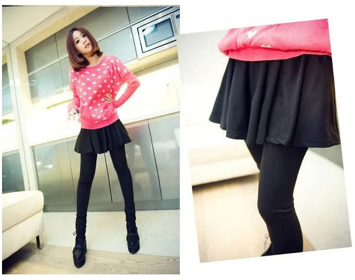 2015 новая юбка леггинсы для женщин модная плиссированная юбка узкие брюки-карандаш однотонные Легинсы повседневная одежда черный серый KZ-007