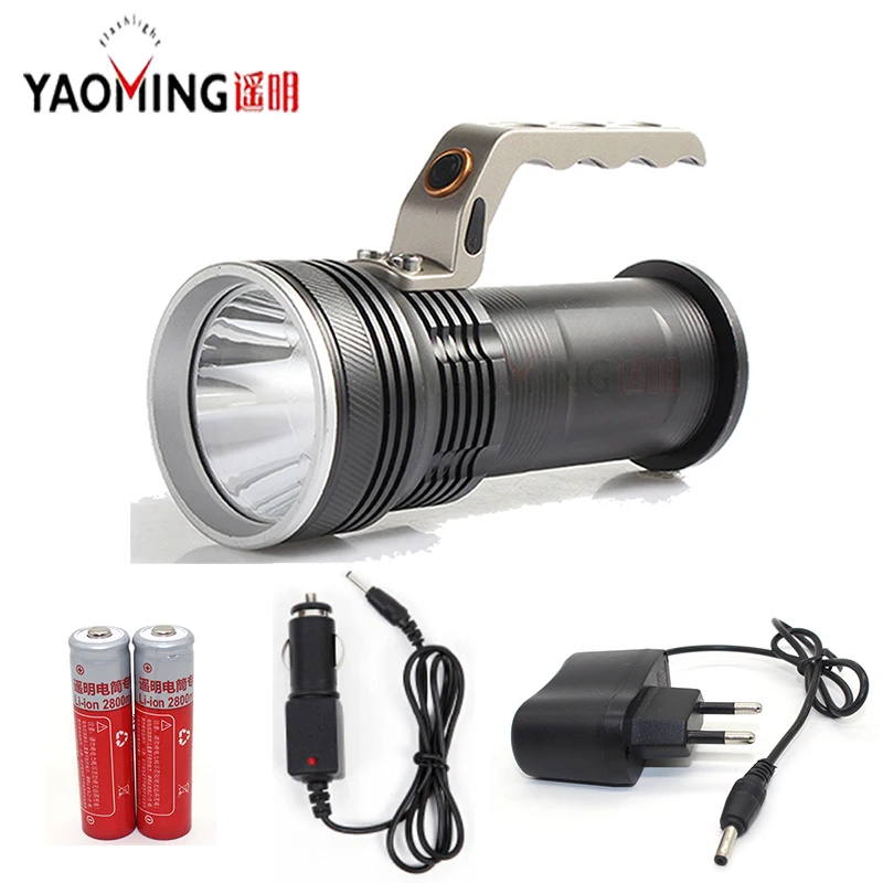 

Spotlight CREE Q5 powerful led flashlight outdoor camping hand lamp with 18650 and charger searchlight protable linternas