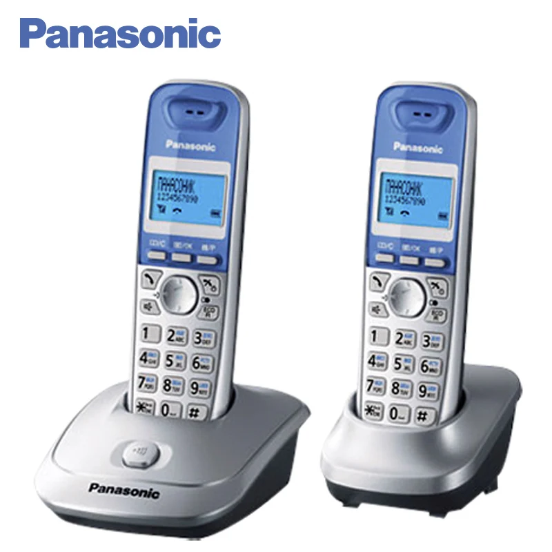 Panasonic KX-TG2512RUS DECT телефон, телефонный справочник на 50 записей, Эко-режим, возможность установки на стене, 10 мелодий звонка, голубая подсветка дисплея, 16 тональная полифония, АОН, Caller ID