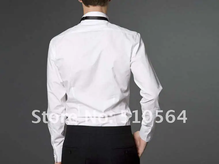 Wholesale Free shipping 100% Cotton Wedding dress shirt Custom Made Tuxedo shirt Groom Bridegroom Shirt