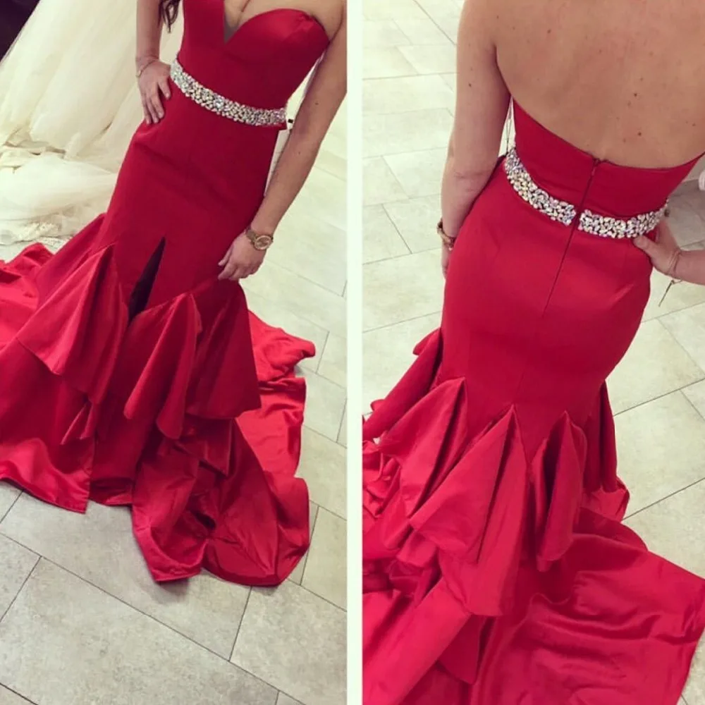 

New Arrival Mermaid Prom Dress 2018 Sweetheart Long Party Dress Off the Shoulder Beading Custom Made vestido de festa Au00048