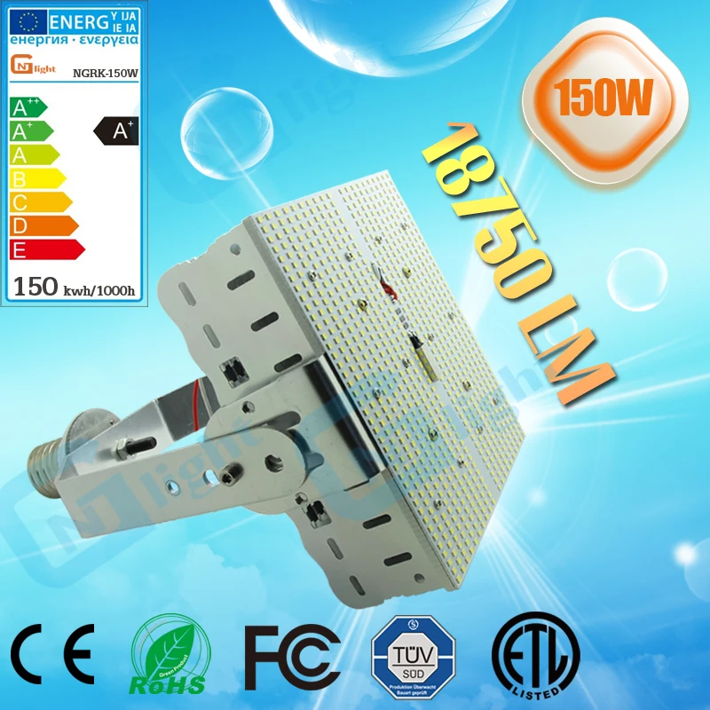 150W Shoebox LED Retrofit Kits Replace 1000W Metal Halide HPS E39 E40 6000K Parking Lot Lightin