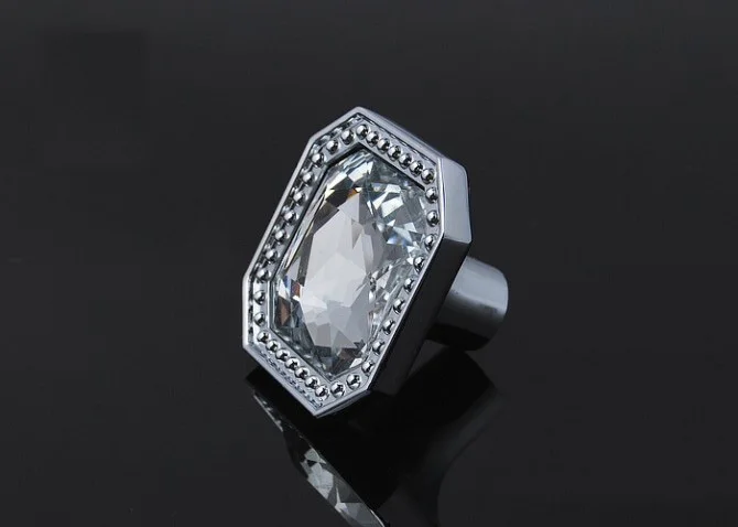 10 шт./лот K9 Diamond Crystal Chrome ручки шкафа и ящик шкаф ручка
