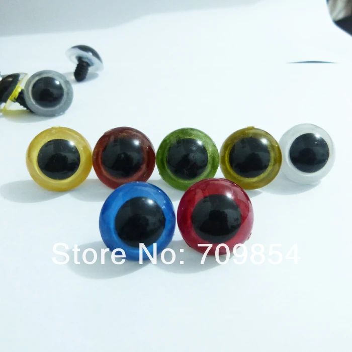 100 шт/уп 24 мм смешанные цветные безопасные глазки с шайбой аксессуары для игрушек