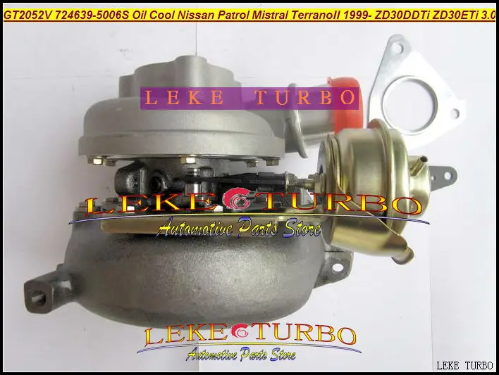 GT2052V 724639-5006S 705954-0015 wind cooled Oil Cooled Turbocharger Turbo For Nissan Patrol MISTRAL Terrano II 1999- ZD30DDTi ZD30ETi 3.0L (2)