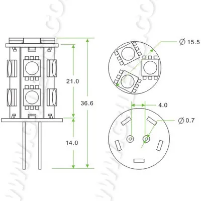 Диммируемая 13 Led G4 лампа 5050SMD G4 лампы 12VAC/12VDC/24VDC белое свечение, теплое белое свечение, 10 шт./лот