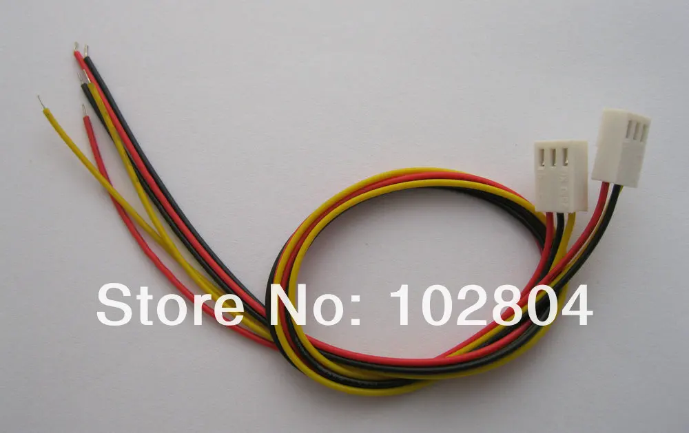 500 шт. 2510 2,54 мм шаг 3 контактный разъем с 26AWG 300 мм(1") кабель