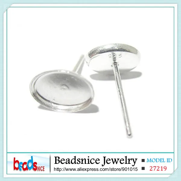 Beadsnice ID27259 стиль Сережка-гвоздик, Пост Серьги овальные подходят 7x5 мм Серьги установка кабошон