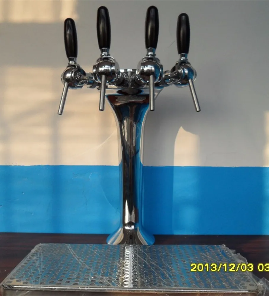 beer column /beer tower/ beer dispenser with stainless steel drip tray