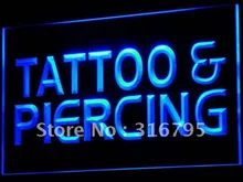 I482 Tattoo Piercing Servicio Abierto NUEVA LED Luz de Neón Regístrate On/Off 7 Colores