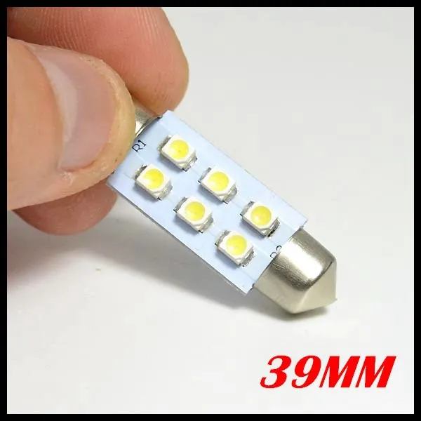 Гирлянда светодиодная 6smd 1210 31 мм/36 мм/39 мм/42 мм автомобиль светодиодное освещение белый автомобилей 194 168 192 W5W светодиодные лампы автомобильные