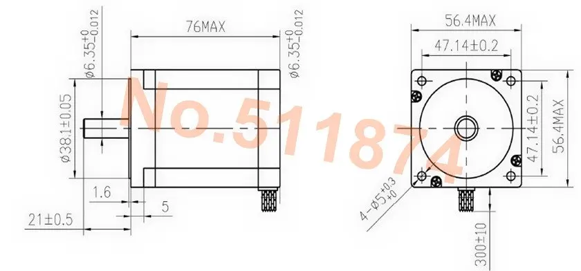 Wantai 3 шт. Nema23 шаговый двигатель 57BYGH603 1.0A 287oz-in 78 мм CE ROHS ISO CNC Маршрутизатор Пластик измельчения пены гравер