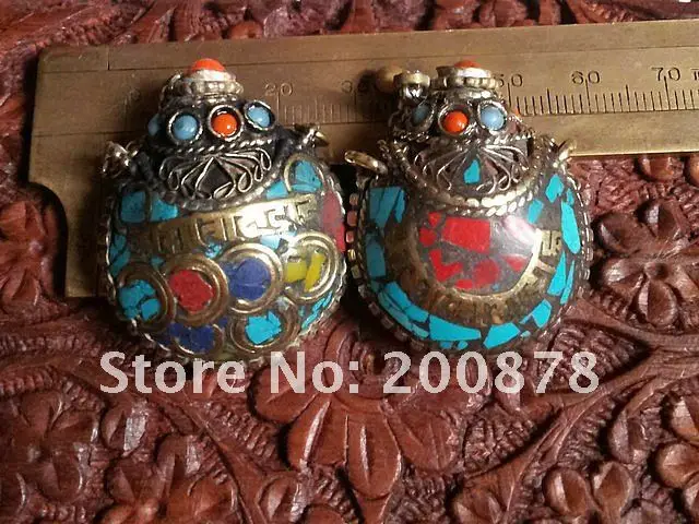Тибетский JewelryTBP165 непальская латунь милые короткие носки для малышей табак bottles37 * 30 mmtibetan браслет Восточный pendantsmix заказа
