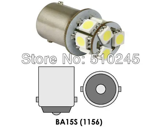 100x 100X водить автомобиль S25 P21W BA15s 1156 8 LED SMD 5050 8smd 3 фишки 5050smd свет лампы белый красный желтый