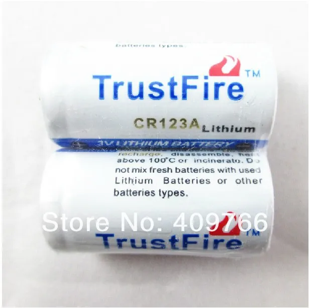 100 шт./лот Высокое качество TrustFire литиевая CR123A 3V 1400mah батарея 3V CR 123A батареи