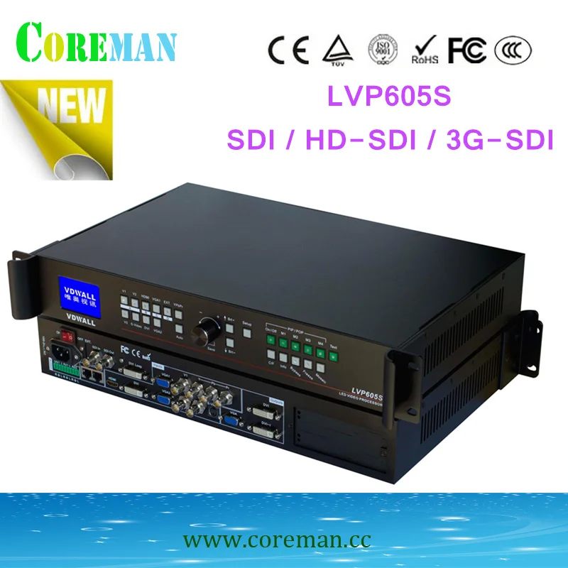 Настенный видеопроцессор LVP605s SDI / HD-SDI 3G-SDI p4.81 светодиодный экран для наружного