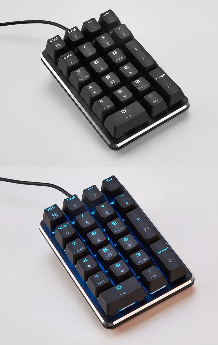 Белый Magicforce проводной смарт-21-клавиша Механическая цифровая клавиатура Черри переключателей(белый Подсветка)/Gateron переключатель(светло-голубые светильник