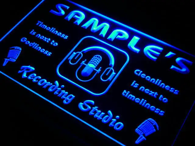 qm tm name personalized custom recording studio microphone custom neon lights wholesale