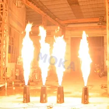 4pcs/lot 6 head LPG Professional Flame Projector Spraying Fire Flame 2-4meters DMX remote Control dj equipment
