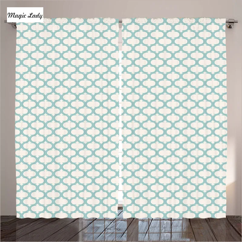 Hospital Curtains Decor Collection Mesh Patterns Lines Ethnic Ikat
